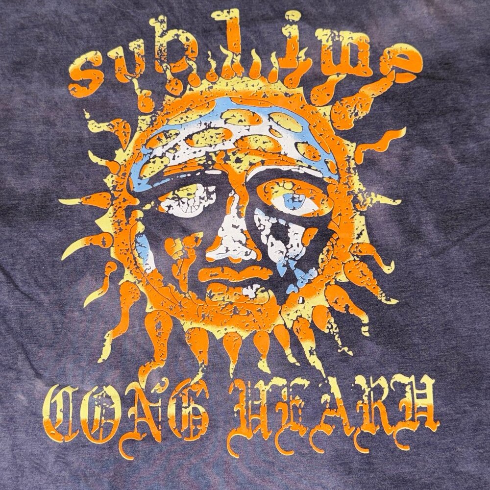Sublime Long Beach Sun Purple on Purple Tie Dye Short Sleeve Tee Shirt S… - Picture 3 of 6
